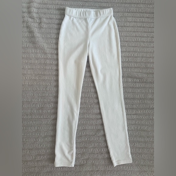 White Corduroy Leggings - Picture 1 of 5
